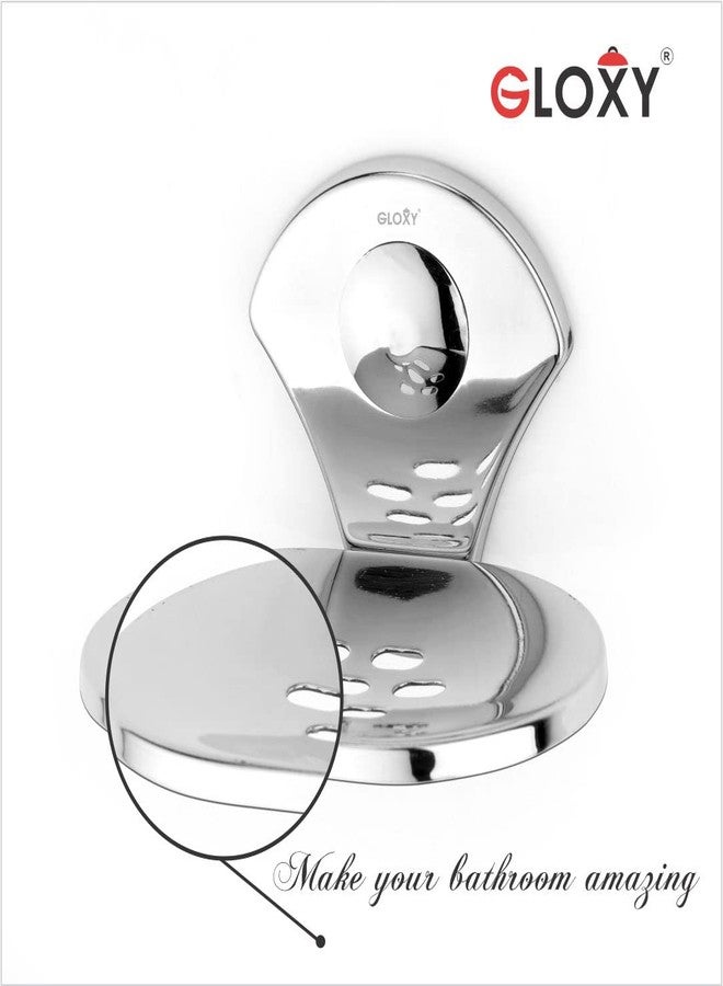 GLOXY ENTERPRISE Wall Mount Stainless Steel Oval Shape Single Soap Holder for Bathroom, Soap Stands for Bathroom Wall/Soap Tray for Bath Dish Bathroom Accessories and Fittings Rust Free - Image 4